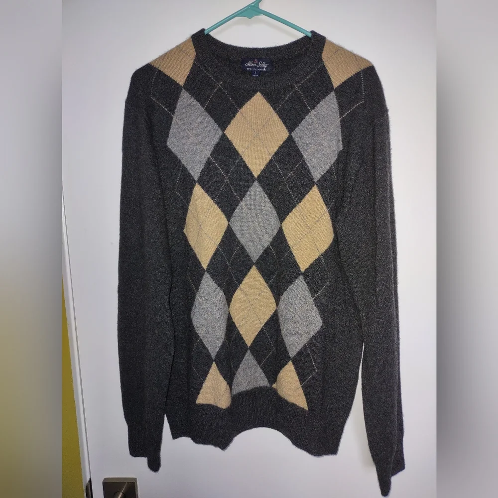 Allen Solly Argyle Cashmere Sweater - Picture 1 of 3